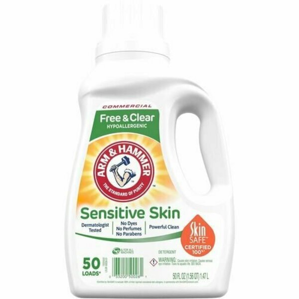 Church & Dwight Co. Laundry Detergent, Liquid, Free&Clear, 50oz, Clear CDC3320050026